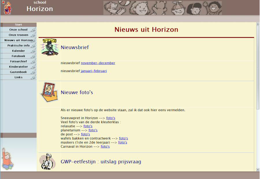 Website Basisschool Horizon